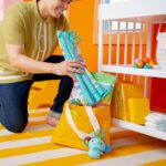 Bright Starts Wild Wiggles Baby Activity Gym & Play Mat with FoldingToy bar, Newborn and up - Green, 18.5” x 29.1” x 29.1” - Image 11