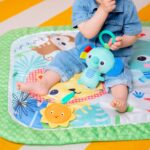 Bright Starts Wild Wiggles Baby Activity Gym & Play Mat with FoldingToy bar, Newborn and up - Green, 18.5” x 29.1” x 29.1” - Image 14