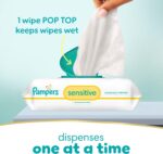 Pampers Baby Wipes Sensitive, Water Based Hypoallergenic and Unscented 504 Total (6 Flip-Top Packs) - Image 10
