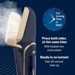 Conair SteamStylist 3-in-1 Steam, Press and Iron Steamer for Clothes, With Fabric Shaver, Extra Water Tank and Storage Bag, For Home, Office or Travel, Amazon Exclusive, Midnight Blue - Image 4
