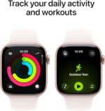 Apple Watch Series 11 [GPS 42mm] Smartwatch with Rose Gold Aluminum Case with Light Blush Sport Band - S/M. Sleep Score, Fitness Tracker, Health Monitoring, Always-On Display, Water Resistant - Image 4