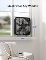 PELONIS 20 Inch Box Fan – 3 Speeds, Window Fans, Floor or Tabletop, 25ft/s, 2025 Upgraded, Superior Air Throw (2295 CFM), Lightweight, 5 Blades, Fans for Bedroom, Office, Living Room, Garage - Image 9