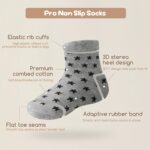 Non Slip Grip Ankle Baby Socks 12 Pack for Toddler Boys and Girls Kids,Infant Cute Cotton Baby Socks - Image 4