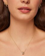 PAVOI 14K Gold Plated Pendant Necklace for Women | Two Distinct Rondelle Pendants with Cubic Zirconia | Sliding Chain Pendant | Trendy Fashion Jewelry - Image 3