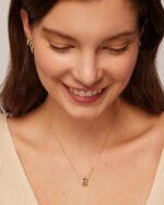 PAVOI 14K Gold Plated Pendant Necklace for Women | Two Distinct Rondelle Pendants with Cubic Zirconia | Sliding Chain Pendant | Trendy Fashion Jewelry - Image 4