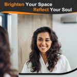 Bathroom Mirror for Wall,36''x24'',Black Oval Mirror for Bedroom Entryway Bathroom, Metal Framed Vanity Mirror(36''x24'',Black) - Image 6