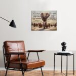 Inspirational Elephant Canvas Wall Art Be Strong African Elephants Print Poster Framed Painting Artwork for Home Bedroom Living Room Wall Decoration 8x10 Inch - Image 7