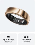 RingConn Gen 2 Air, Ultra-Thin AI Smart Ring, 10-Day Battery Life, Fitness/Sleep/Stress/HR Tracker for Women&Men, No App Fee for Standard Features, iOS & Android Compatible (Size 8, Dune Gold) - Image 9