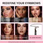 Eyebrow pencils for women,03 Light Brown,0.1mm Ultra-Fine,Waterproof,with 2-in-1 Double-Ended Automatic Angled Precision Tip,Built In Spoolie Brush,Longwearing Eye Brow Makeup Pencils - Image 8