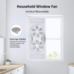 shinic Window Fan with Reversible Airflow Quiet, Twin 9" Blades, Full Remote Control, 3 Functions-3 Speeds, Bathroom Kitchen Window Exhaust Fan, Width Adjustable (From 23.5" to 37") ETL Certified - Image 8