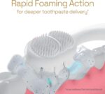 Colgate Total Active Prevention Foaming Clean Medium Toothbrushes, Medium Bristle Toothbrush Pack for Plaque Removal, Helps Reach Deeper Along The Gumline and Between Teeth, White, 2 Pack - Image 8