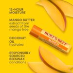 Burt's Bees Lip Balm - Pink Grapefruit, Mango, Coconut & Pear, and Pomegranate Pack, Lip Moisturizer With Beeswax, Tint-Free, Natural Origin Conditioning Treatment, 4 Tubes, 0.15 oz. - Image 3
