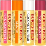 Burt's Bees Lip Balm - Pink Grapefruit, Mango, Coconut & Pear, and Pomegranate Pack, Lip Moisturizer With Beeswax, Tint-Free, Natural Origin Conditioning Treatment, 4 Tubes, 0.15 oz. - Image 12