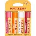 Burt's Bees Lip Balm - Pink Grapefruit, Mango, Coconut & Pear, and Pomegranate Pack, Lip Moisturizer With Beeswax, Tint-Free, Natural Origin Conditioning Treatment, 4 Tubes, 0.15 oz. - Image 13