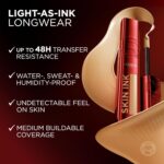 L'Oreal Paris Infallible Skin Ink 2-in-1 Foundation Concealer Hybrid Face Makeup, up to 48HR Transfer-Resistant with Medium Coverage, 270 Medium Warm - Image 5