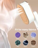 Travel Steamer Iron for Clothes - 1200W Handheld Size Portable Travel Steamer, 3 Steam Levels Clothes Steamer with LCD Screen, 10S Fast Heat-up Steamer for Dress Shirt Home Travel (White) - Image 8