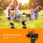 Phone Tripod Mount Adapter/Universal Tripod Cell Phone Holder, Fits Any Smartphone, 1/4" Standard Screw, Rotating Vertical and Horizontal, Compatible with iPhone, Samsung, Selfie Stick, Monopod - Image 3