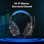 A36 Gaming Headset with Microphone for Pc, Xbox One Series X/s, Ps4, Ps5, Switch, Stereo Wired Noise Cancelling Over-Ear Headphones with Mic for Computer, Laptop, Mac, Nintendo, Gamer (Blue) - Image 3
