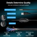 A36 Gaming Headset with Microphone for Pc, Xbox One Series X/s, Ps4, Ps5, Switch, Stereo Wired Noise Cancelling Over-Ear Headphones with Mic for Computer, Laptop, Mac, Nintendo, Gamer (Blue) - Image 7