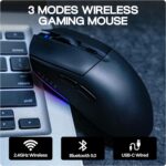 MechLands AJAZZ AJ139 V2 MC Gaming Mouse with Charging Base, Adjustable 12,000 DPI, PAW3311 Sensor, 3 Modes Wireless Mouse, 500mAh Battery, 1000 Polling Rate, 66g Lightweight, Win/Mac (Black) - Image 6
