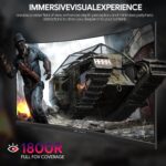 CRUA 27" Curved Gaming Monitor, FHD 1920x1080P, 144Hz/180Hz Computer Monitor, 1800R VA Screen, 120% sRGB, AMD FreeSync, HDMI & DP, Wall Mount Install- Black - Image 5