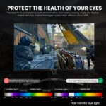 CRUA 27" Curved Gaming Monitor, FHD 1920x1080P, 144Hz/180Hz Computer Monitor, 1800R VA Screen, 120% sRGB, AMD FreeSync, HDMI & DP, Wall Mount Install- Black - Image 7