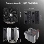 Thermalright Peerless Assassin 120 SE CPU Cooler, 6 Heat Pipes AGHP Technology, Dual 120mm PWM Fans, 1550RPM Speed, for AMD:AM4 AM5/Intel LGA 1700/1150/1151/1200/1851,PC Cooler - Image 8