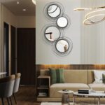 Hicarer 4 Pcs Decorative Round Modern Circle Mirror Wall Art Ring Metal Mirror Wall Mounted for Bedroom, Living Room, Entryway, Dining Room, Hallway (Black) - Image 6