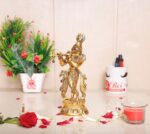 Lord Krishna Metal Statue,Krishna Murti Playing Flute for Temple Pooja,Decor Your Home,Office & Gift Your Relatives,Showpiece Figurines,Religious Idol,Gift Article... - Image 4