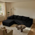 Black Sectional Couches for Living Room, Boneless Couch with L-Shape Chaise, Modular Sofa in Box with Deep Seat, No Assembly Required - Image 6