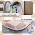 Baby Play Mat, Foldable Play Mats for Floor, 50x50 Inches Crawling Mat for Playpen with Anti-Slip Bottom, Machine Washable, Thicken Padding Foam Playmats for Babies and Toddlers (Sand Checks) - Image 6