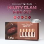 Laka Fruity Glam Tint Mini Set, 5pc Lip Tint Gift Set for Women, Hydrating & Glowy Finish, Lightweight & Transfer-proof Stain, Perfect Holiday Stocking Stuffers, K-Beauty - Image 3