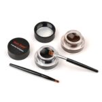 2 in 1 Black and Brown Gel Eyeliner Set Water Proof Smudge Proof, Last for All Day Long, Work Great with Eyebrow, 2 Pieces Eye Makeup Brushes Included - Image 3