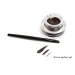 2 in 1 Black and Brown Gel Eyeliner Set Water Proof Smudge Proof, Last for All Day Long, Work Great with Eyebrow, 2 Pieces Eye Makeup Brushes Included - Image 4