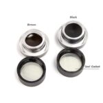 2 in 1 Black and Brown Gel Eyeliner Set Water Proof Smudge Proof, Last for All Day Long, Work Great with Eyebrow, 2 Pieces Eye Makeup Brushes Included - Image 7