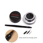 2 in 1 Black and Brown Gel Eyeliner Set Water Proof Smudge Proof, Last for All Day Long, Work Great with Eyebrow, 2 Pieces Eye Makeup Brushes Included - Image 8