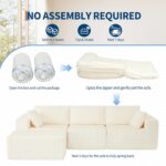 108" Modular Sectional Sofa Couches for Living Room Cloud Memory Boneless Couch No Assembly Required - Image 5