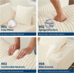 108" Modular Sectional Sofa Couches for Living Room Cloud Memory Boneless Couch No Assembly Required - Image 8