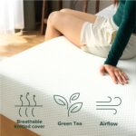 ZINUS 6 Inch Twin Green Tea Memory Foam Mattress [New Version], Fiberglass free, Medium Firm Feel, Zoned Pressure Relief, Certified Safe Foams & Fabric, Mattress in A Box - Image 9