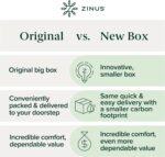 ZINUS 6 Inch Twin Green Tea Memory Foam Mattress [New Version], Fiberglass free, Medium Firm Feel, Zoned Pressure Relief, Certified Safe Foams & Fabric, Mattress in A Box - Image 10