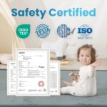 1.3" Thick Baby Play Mat for Floor Playpen, 50x50 Foam Tummy Time Mat, Padded Support Soft Plush Nursery Rug for Infant Kids Toddler Crawling Kick Activity (Dark Grey) - Image 6