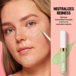 Revlon Glimmer Correcting Concealer, Liquid Under Eye Makeup, Made with Caffeine, Vitamin C, & Stevioside, 100 Green, 0.3 fl oz - Image 3
