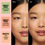 Revlon Glimmer Correcting Concealer, Liquid Under Eye Makeup, Made with Caffeine, Vitamin C, & Stevioside, 100 Green, 0.3 fl oz - Image 10