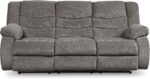 Signature Design by Ashley Tulen Modern Manual Pull Tab Reclining Sofa, Dark Gray - Image 9