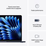 Apple 2025 MacBook Air 15-inch Laptop with M4 chip, 32GB Unified Memory, 512GB SSD Storage - Midnight - Image 9