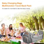 Baby Diaper Bags with Changing Station, Waterproof Diaper Bag Backpack for Moms Dads with USB Charging Port, Baby Shower Gifts, Large Capacity diaper backpack, Grey - Image 8