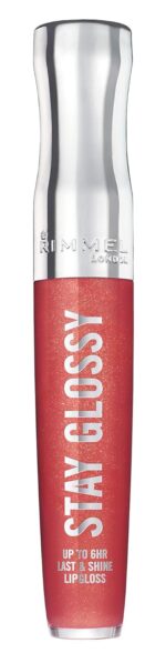 Rimmel Stay Glossy Lip Gloss - Non-Sticky and Lightweight Formula for Lip Color and Shine - 640 All Day Seduction, .18oz - Image 3