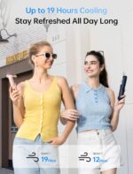 JISULIFE Handheld Mini Fan, 3 IN 1 USB Rechargeable Portable Fan [12-19 Working Hours] with Power Bank, Flashlight, Pocket Design for Travel/Summer/Concerts/Lash, Gifts for Women (Dark Blue) - Image 4