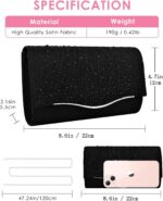 TINDTOP Clutch Purses for Women, Formal Evening Bags Suede Shoulder Envelope Party Handbags Wedding Cocktail Prom Clutches - Image 3
