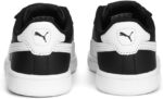 PUMA Smash Hook and Loop Sneaker, Black White, 11 US Unisex Little Kid - Image 4
